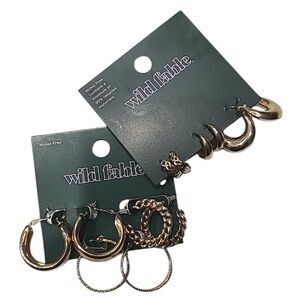 Wild Fable Gold Tone Hoop Earring Collection